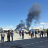 Chocan aviones militares en pleno vuelo durante espectáculo en Idaho