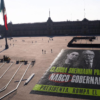 Denuncian que ‘reventadores’ impidieron colocar manta sobre ‘narco gobernantes’
